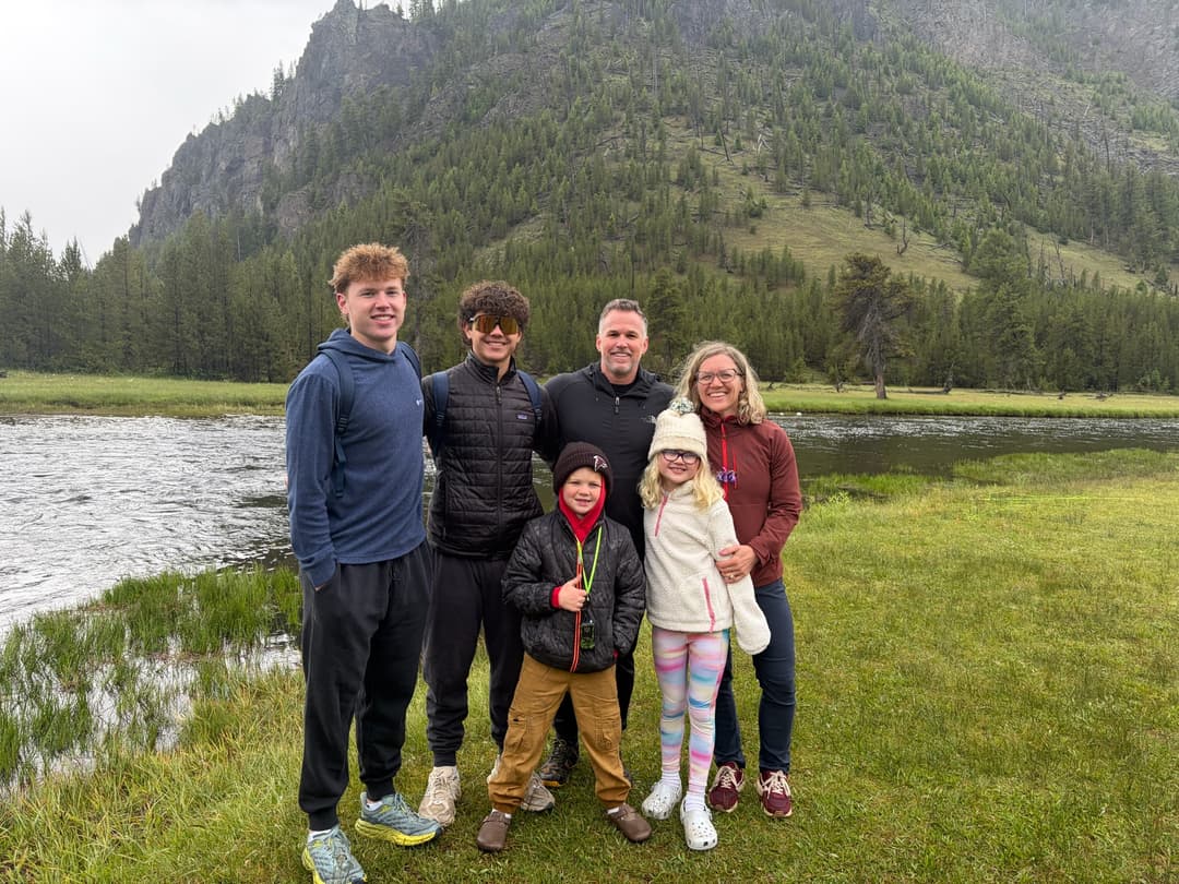 Greg Moore with his family